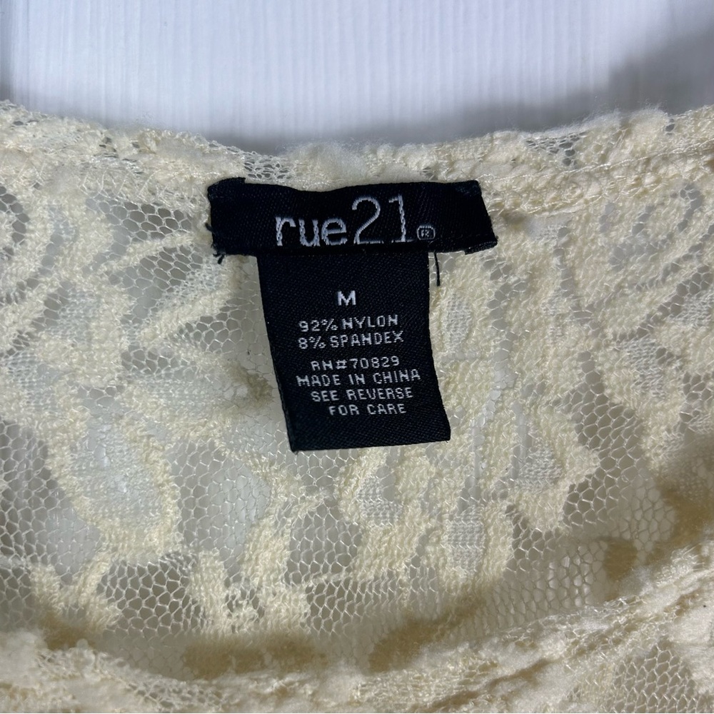 Rue 21 Lace Long Sleeve Blouse - Picture 2 of 5